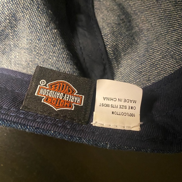 vintage Harley Davidson Denim Hat - Picture 4 of 4